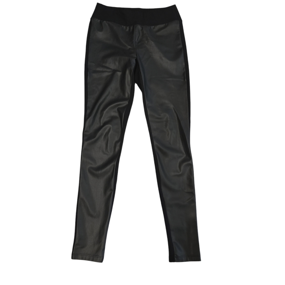 J. Mclaughlin LORI FAUX LEATHER FRONT PANEL LEGGINGS. SIZE X-SMALL.